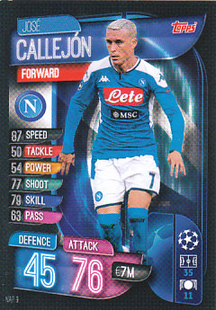 Jose Callejon SSC Napoli 2019/20 Topps Match Attax CL #NAP9